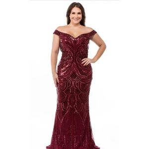 NWT prom evening gown sequins party pageant dress